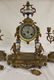 Unmarked Sevres style garniture set with celeste blue - 2