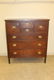 Ohio cherry 7-drawer bonnet chest on spiral turned