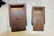 Fine small wooden slide top spice boxes with 18 finger
