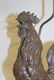 L. Carvin signed 21" bronze figure of a crowing Rooster - 2