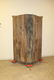 Poplar 2-door corner cupboard with molded cornice and - 3