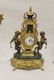 Imperial brass and marble claw foot mantle garniture - 3