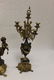 Imperial brass and marble claw foot mantle garniture - 4
