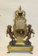 Imperial brass and marble claw foot mantle garniture - 9