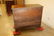 Walnut 4-drawer inlaid chest with scalloped apron and - 5