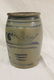 2 gallon cobalt decorated stone jar with fereehand - 2