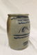 2 gallon cobalt decorated stone jar with fereehand - 4