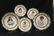 Unmarked portrait pieces with maroon center ring and
