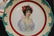 Unmarked portrait pieces with maroon center ring and - 4