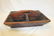 Early divided pine carrier with cut out handle. One