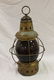 Painted tin lantern with deep ruby globe marked G. T. - 3
