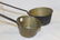 (2) strap handle brass bowl dippers, 17" and 22 1/8" - 2