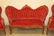 Walnut Victorian carved back settee, rocker and chair - 2