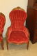 Walnut Victorian carved back settee, rocker and chair - 3