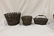 Slatted gathering baskets, (2) round, one oval.