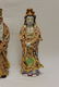Pair of gold decorated Oriental figures, app. 29 1/2" - 3