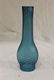Fine teal swirl chimney with flattened body, app. 10"