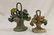 (2) flower basket doorstops, largest is app 10" tall