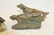 Setters bookend (chalk or plaster; bronze figure of a l - 4