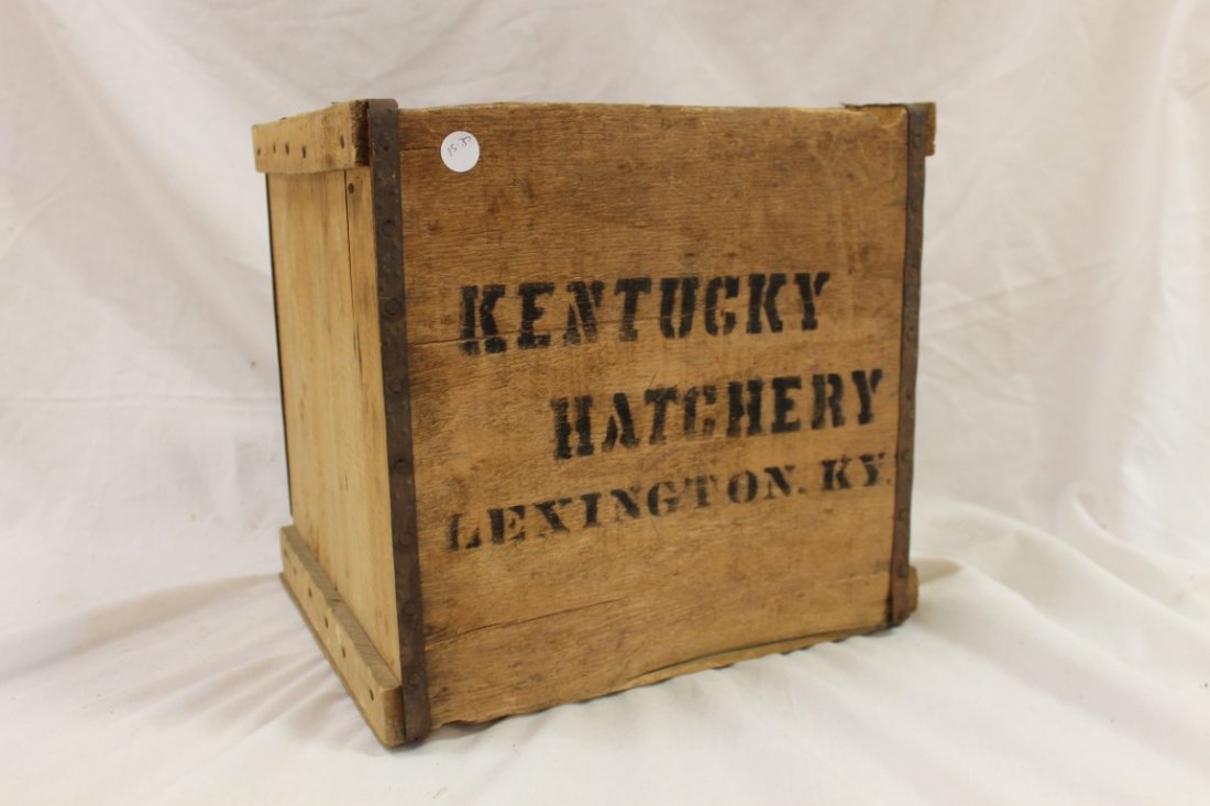 Kentucky Hatchery Lexington, KY wooden crate, 12 1/8" X: Kentucky Hatchery Lexington, KY wooden crate, 12 1/8" X 13 3/8"