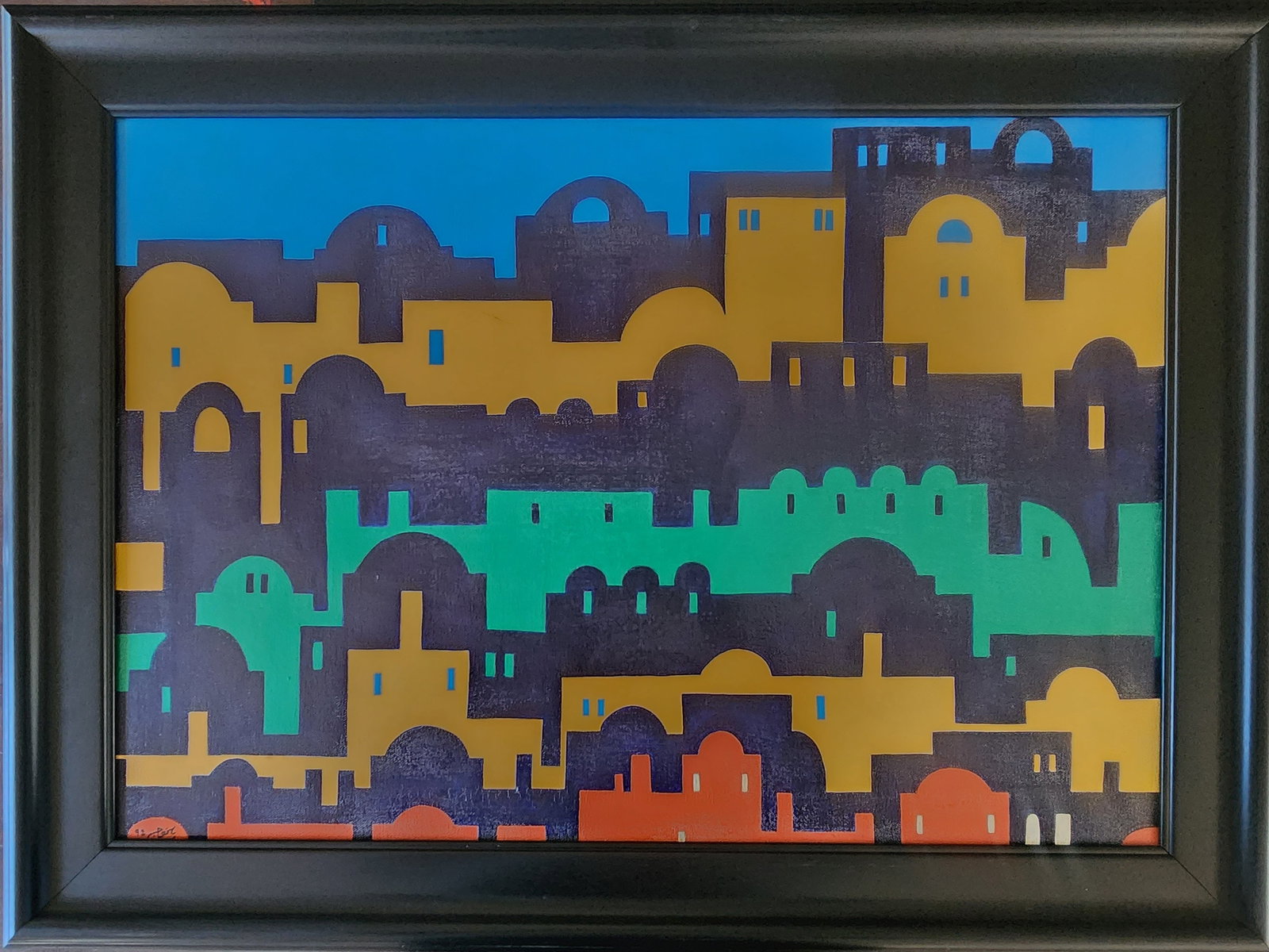 OIL ON CANVAS PAINTING BY ARTIST NEJIB BELKHODJA (TUNISIAN, 1933-2007) (1 of 8)