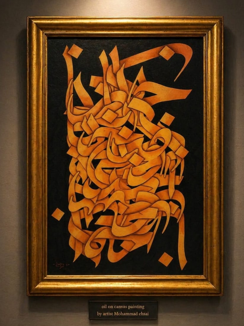 Oil on canvas painting by prominent artist Mohammad ehsai: Oil on canvas painting by prominent artist Mohammad ehsaiTitle: unknownArtist: Mohammad ehsai,Medium: oil on canvasSize: 56 cm x 38.5 cm