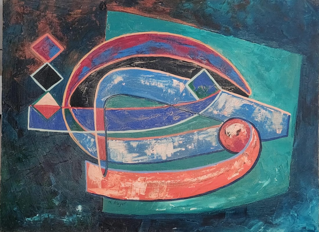 Acrylic on Canvas by egyptian artist Maher Raief (1926-1999) (1 of 5)