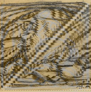 Ackermann, Max: Ackermann, MaxBerlin, 1887 - Unterlengenhardt, 19756,5 x 6,5 cm, R."Tänzer II", 1919. Pencil on paper. Monogrammed and dated.Private collection, Baden-Württemberg.Ackermann, MaxBerlin, 1887