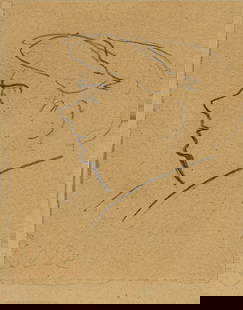 Zille, Heinrich: Zille, HeinrichRadeburg, 1858 - Berlin, 192911 x 8 cm, R.Woman in profile. Charcoal on paper, mounted on paper. Estate stamp.Private collection, Baden-Württemberg.Zille, HeinrichRadeburg, 1858 -