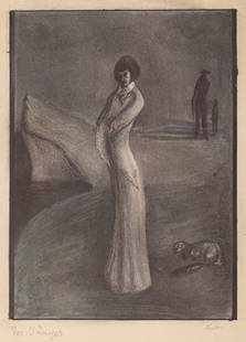 Kubin, Alfred: Kubin, AlfredLeitmeritz, 1877 - (Schloss) Zwickledt/Inn, 1959Kassettenformat: 70 x 50 x 3,5 cm"Alfred Kubin - Blätter aus Privatbesitz", 1987. Box of 6 facsimile prints. Numbered 6/1000.