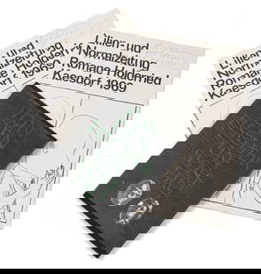 Holderried Kaesdorf, Romane: Holderried Kaesdorf, RomaneBiberach/Riß, 1922 - 2007Buchformat: 34,5 x 21,3 x 1,3 cm"Von den Fischer un syne Fru", 1972. Book. In the imprint signed and numbered 573/1000. Add.: "Linien-und