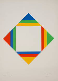 Bill, Max: Bill, MaxWinterthur, 1908 - Berlin, 1994Blattgröße:. 84 x 60 cm, o. R.Untitled, 1971. Silkscreen print on cardboard. Signed, dated and with dedication.Private collection,