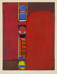 Ackermann, Max: Ackermann, MaxBerlin, 1887 - Unterlengenhardt, 197544,6 x 34,5 cm, R."Strahlende Pforte", 1972. Silkscreen print on wove paper. Signed, dated and numbered 136/150.Bayer/Enßlin-List, S 7214.Collec