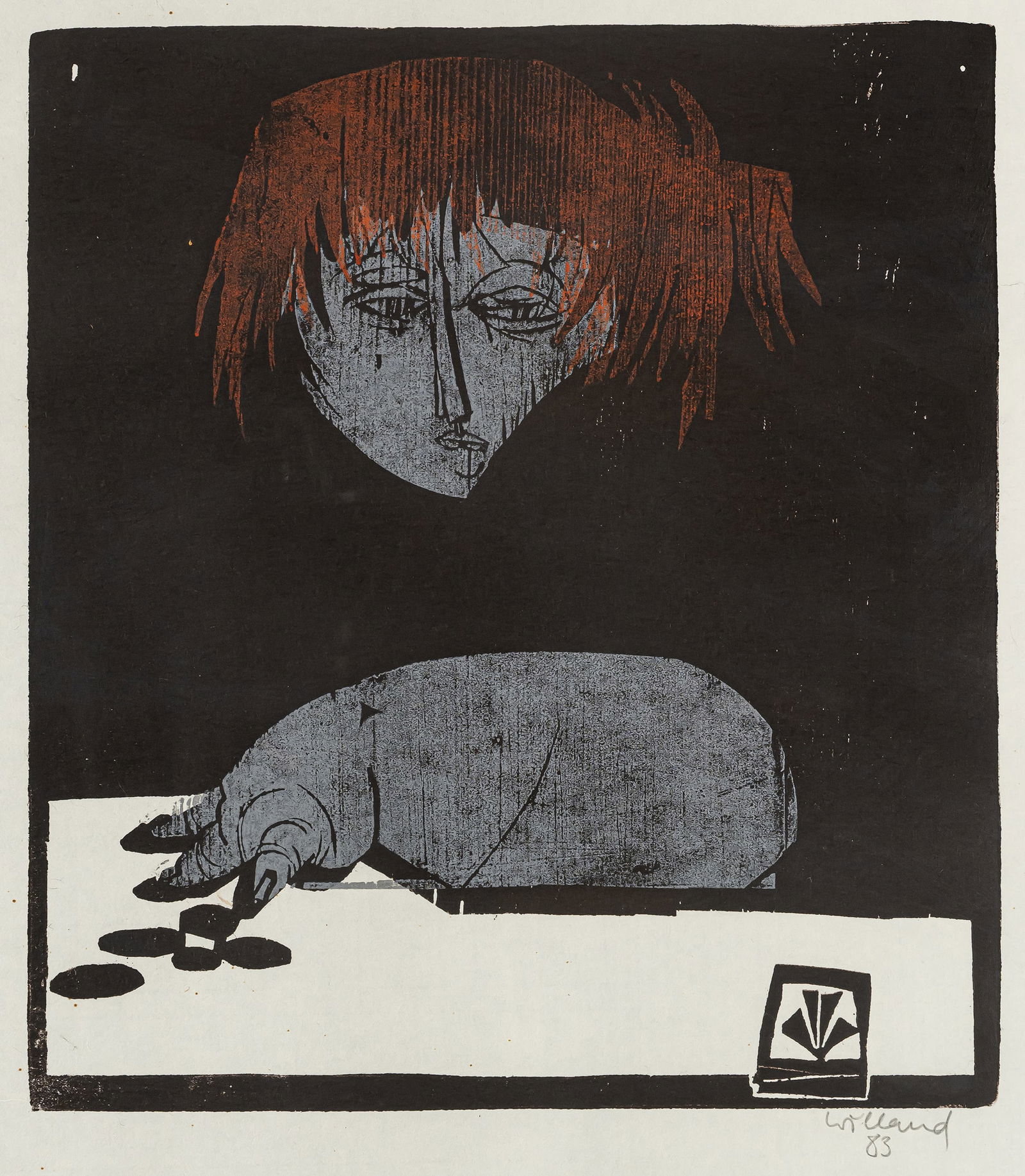 Willand, Detlef: Willand, Detlef Heidenheim, 1935 - Hirschegg, 2022 Blattgröße: 70 x 50 cm 5 works: "Die Wechslerin von Malesco", 1982; 1983. Woodcut on Japanese paper. All signed and dated as well as 2