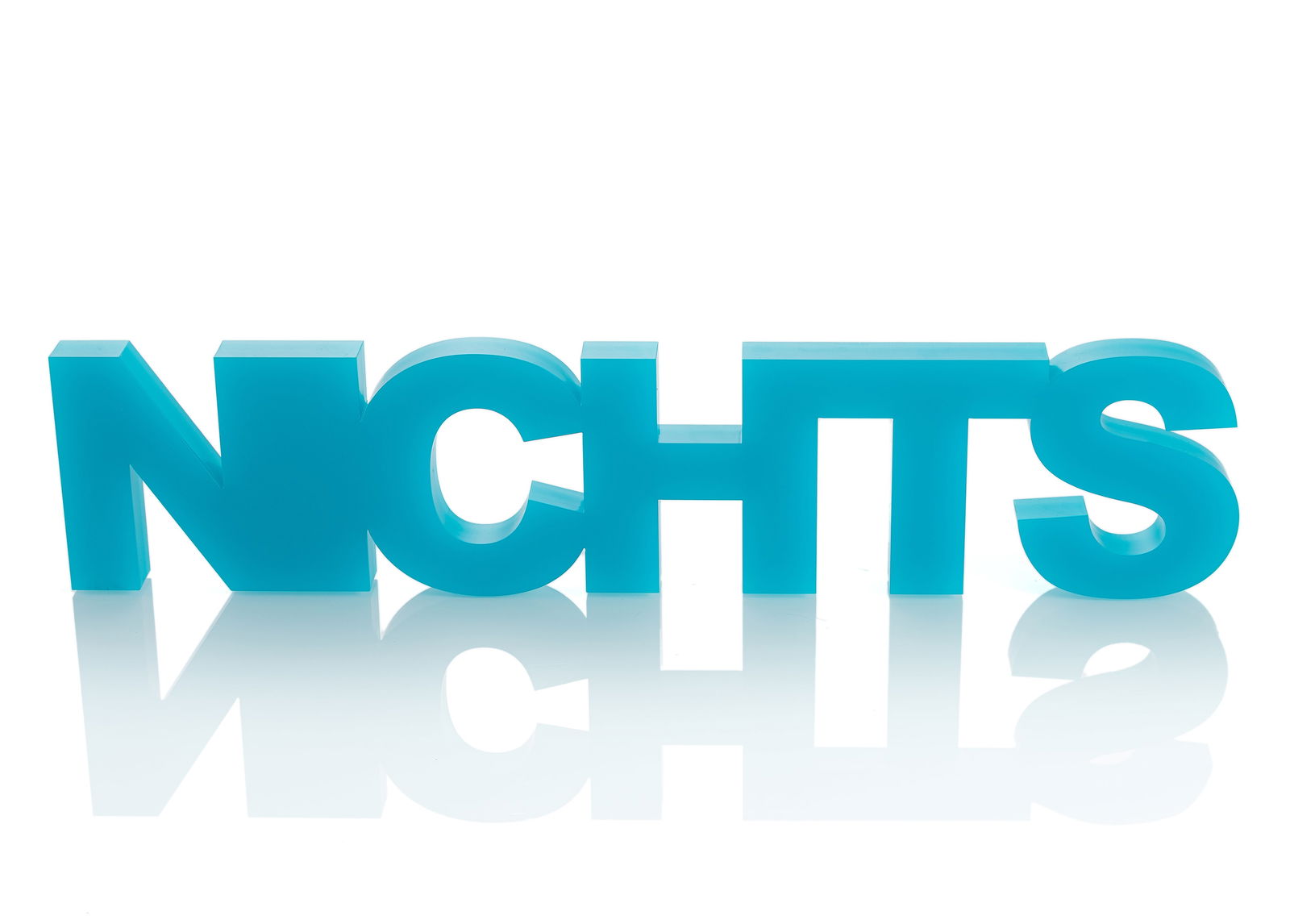 Saed, Babak: Saed, Babak Maschhad, 1965 44,8 x 9,6 x 1,9 cm "Nichts", 2014. Laser-cut acrylic glass. Wall object. Signed, dated, numbered 15/15 and inscribed "Farbvar.". Corporate collection, Germany.Saed, Babak