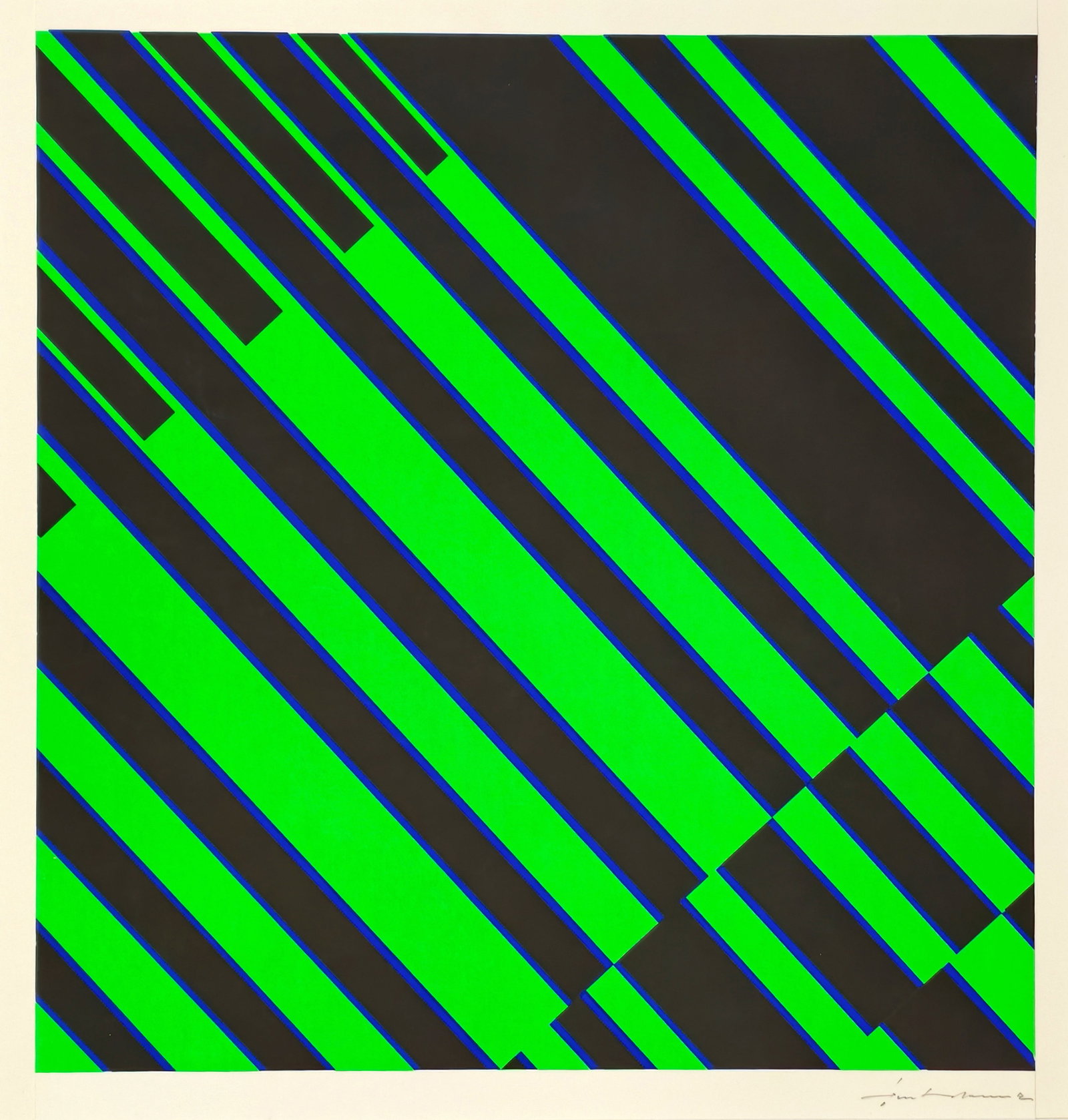 Fruhtrunk, Günter: Fruhtrunk, Günter München, 1923 - 1982 Blattgröße: 58,5 x 41 cm, o. R. "Vektoren", 1969/1970. Silkscreen print on wove paper. Signed. Corporate collection, Germany.Fruhtrunk,