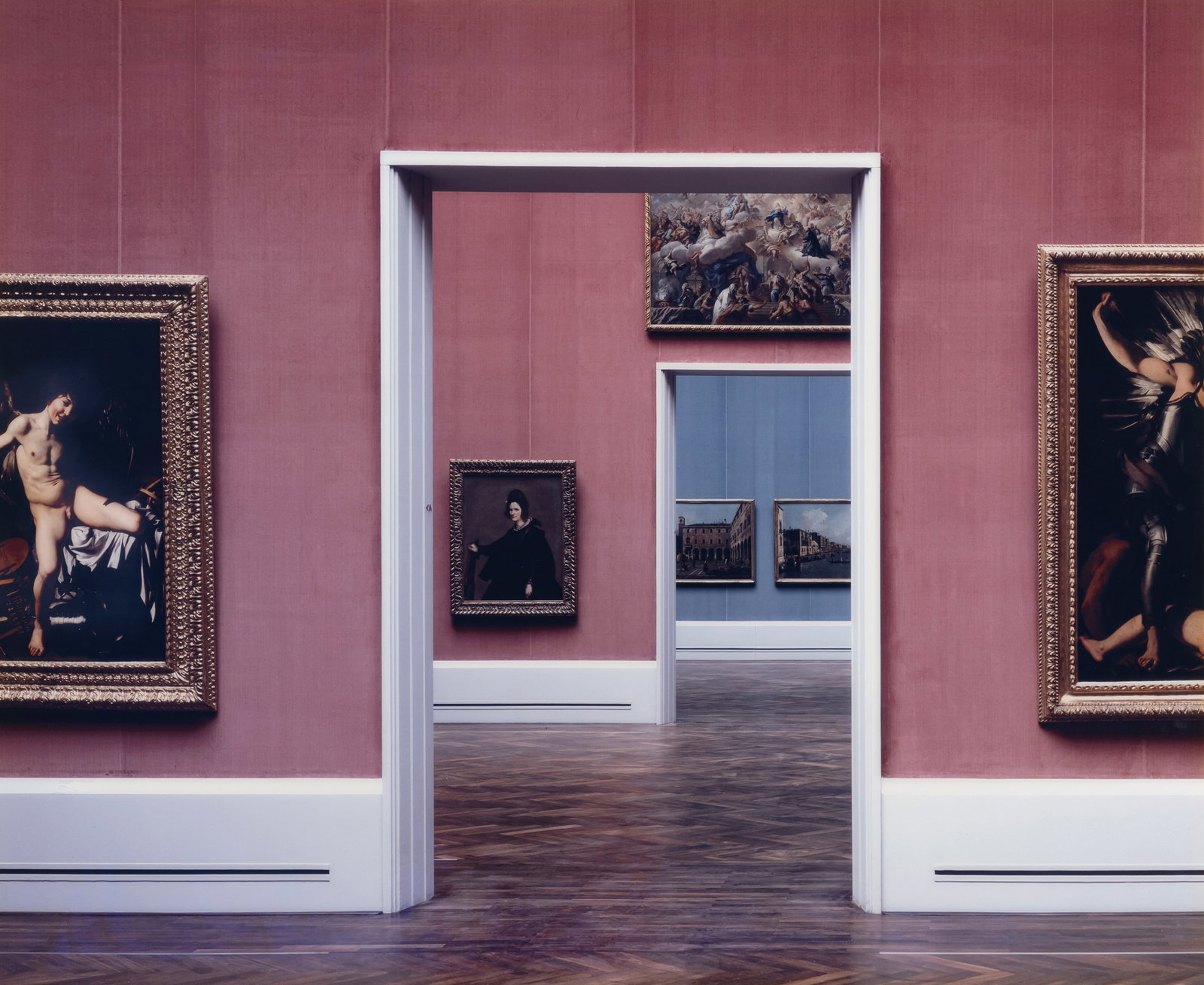 Görner, Reinhard: Görner, Reinhard Leipzig, 1950 120 x 150 cm, R. "Gemäldegalerie rot/blau", 1998/2006. Digital print on paper. Signed, dated and numbered 84/100. Private property,