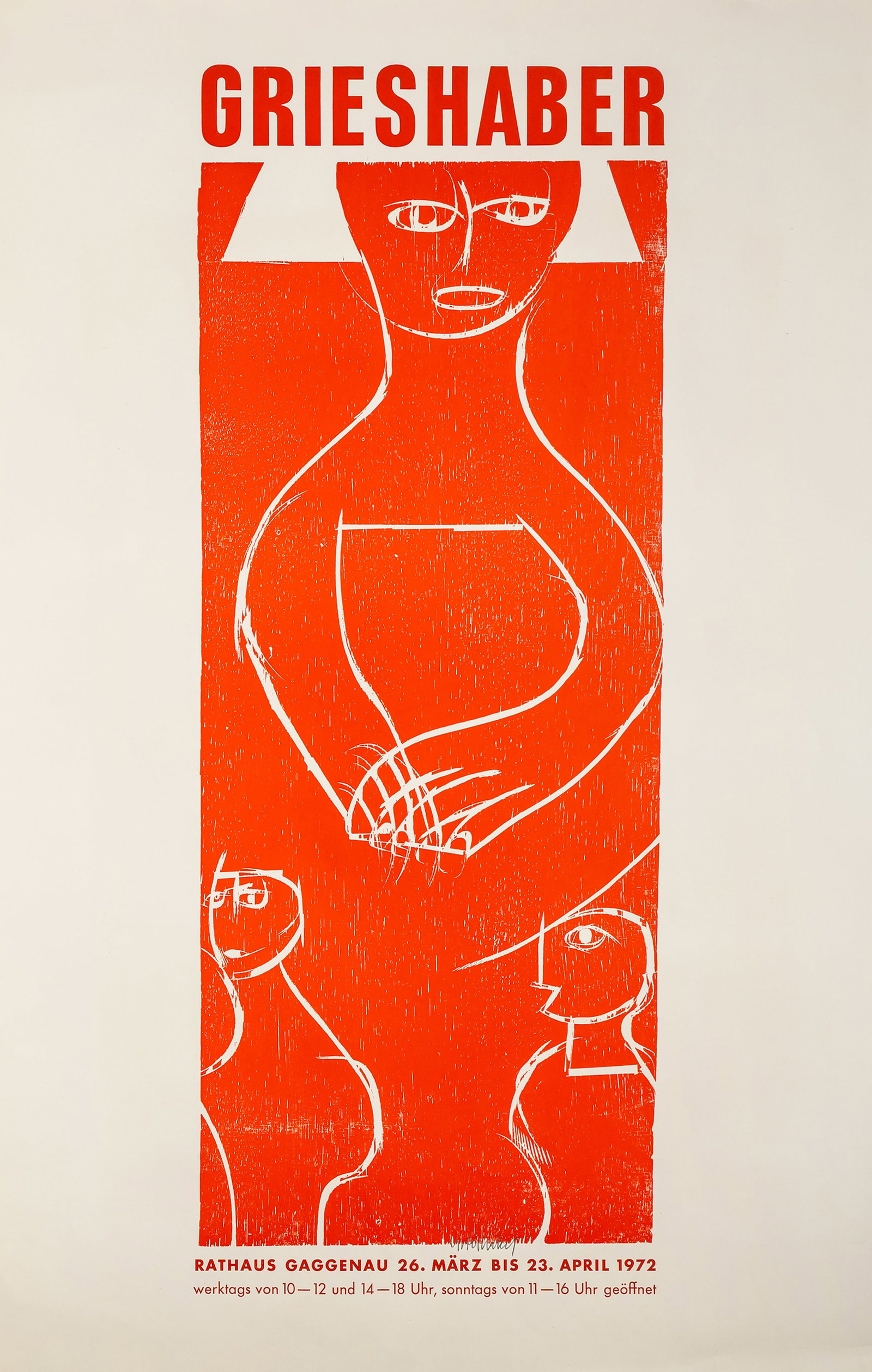 Convolute: 4 exhibition posters: Convolute: 4 exhibition posters Versch., o. R. By HAP Grieshaber, Friedrich Meckseper and Josua Reichert. Various techniques. Three signed. Fürst, 72/83. Private collection,