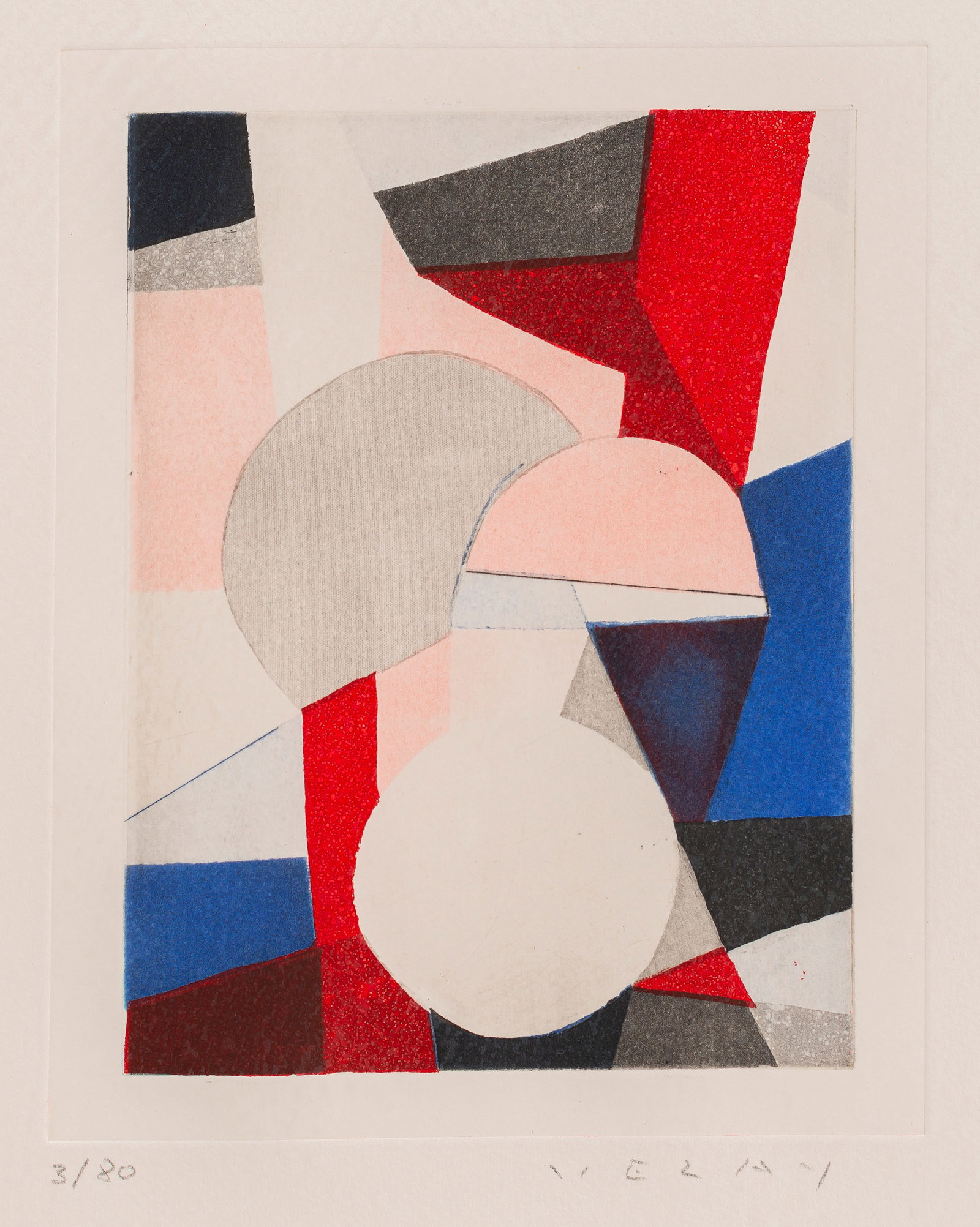 Velay, Dorance: Velay, Dorance Paris, 1927 - 2000 Blattgröße: 50 x 40 cm; 23 x 17,5 cm, R. "Bec de cannard". Etching on wove paper. Signed and numbered 3/80. Private collection,