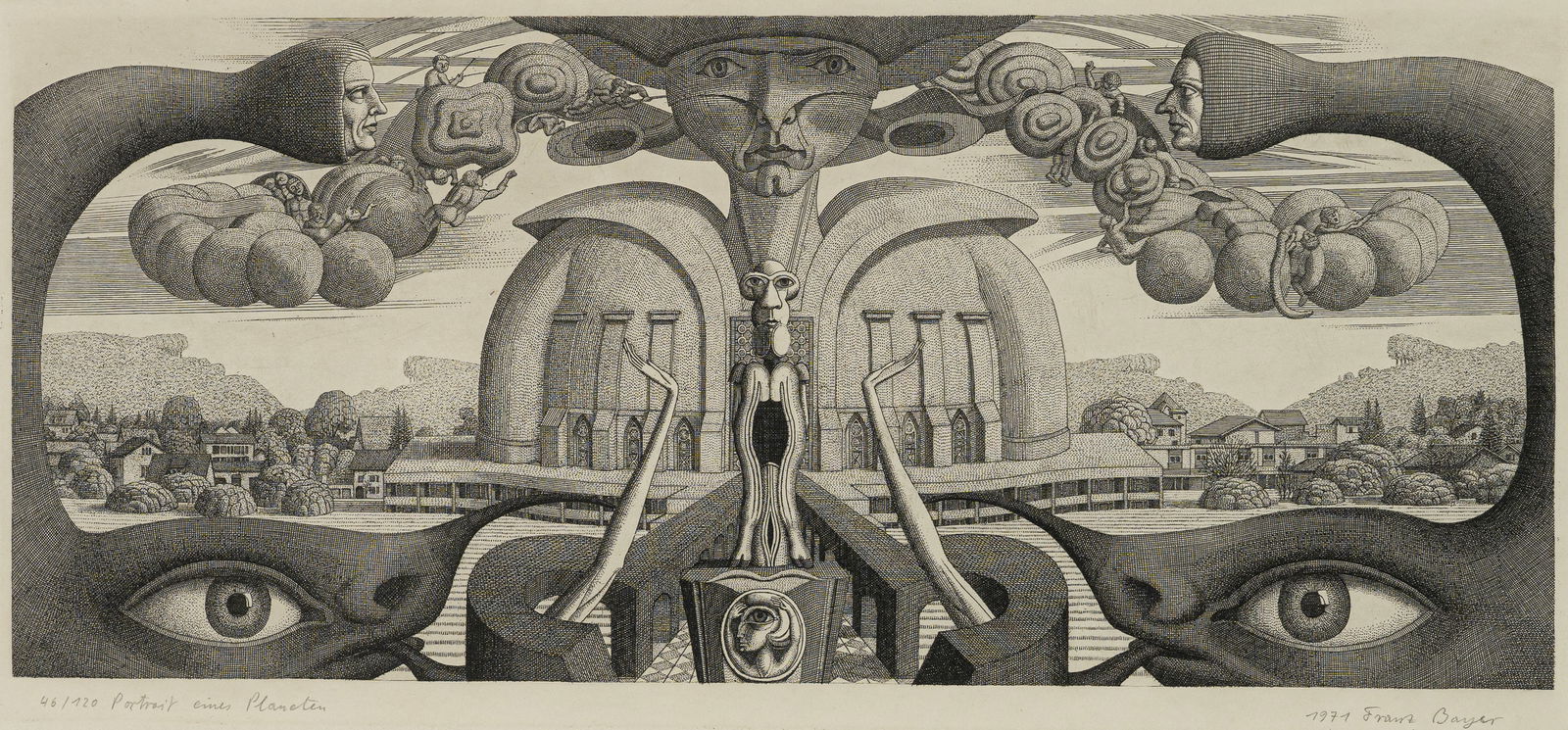 Bayer, Franz: Bayer, Franz Milletic, 1932 Versch. 12 works: Graphic works, c. 1970 - 1990. Etching on wove paper, partially coloured. All signed, partially marked or dated. Private property, Rheinland-Pfalz.Bayer,