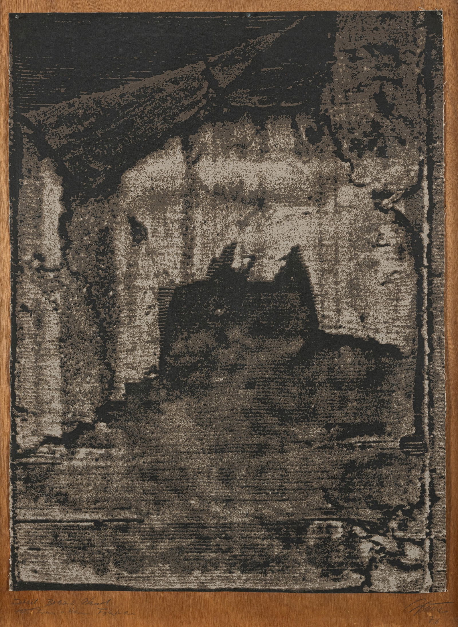 Winner, Gerd: Winner, Gerd Brunswick, 1936 83 x 61 cm, R. "Detail Berlin Wand", 1976. Mixed media on canvas, mounted on wood. Signed, dated and with dedication. Private property, Baden-Württemberg.Winner,