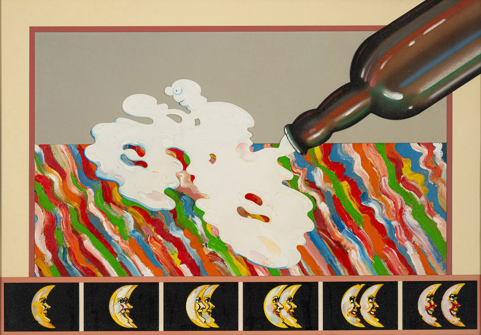 Edelmann, Heinz: Edelmann, Heinz Aussig, 1934 - Stuttgart, 2009 59,5 x 85 cm, R. 5 works: Originals for the five-part poster series for the Ministry of Transport, c. 1976. Mixed media and collage on paper. Add.: 2