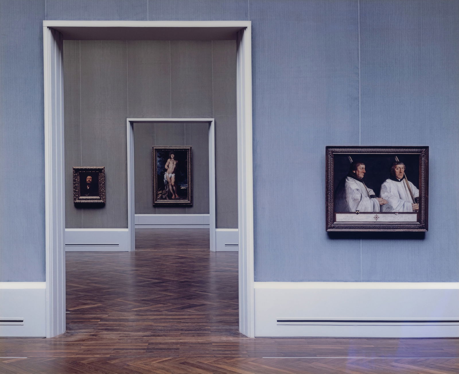 Görner, Reinhard: Görner, Reinhard Leipzig, 1950 120 x 150 cm, R. "Gemäldegalerie blau/grün", 1998/2006. Digital print on paper. Signed, dated and numbered 39/100. Private property,