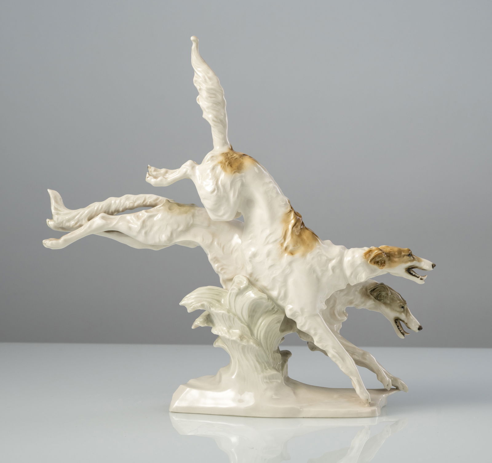 A PAIR OF BORZOI DOGS - 2