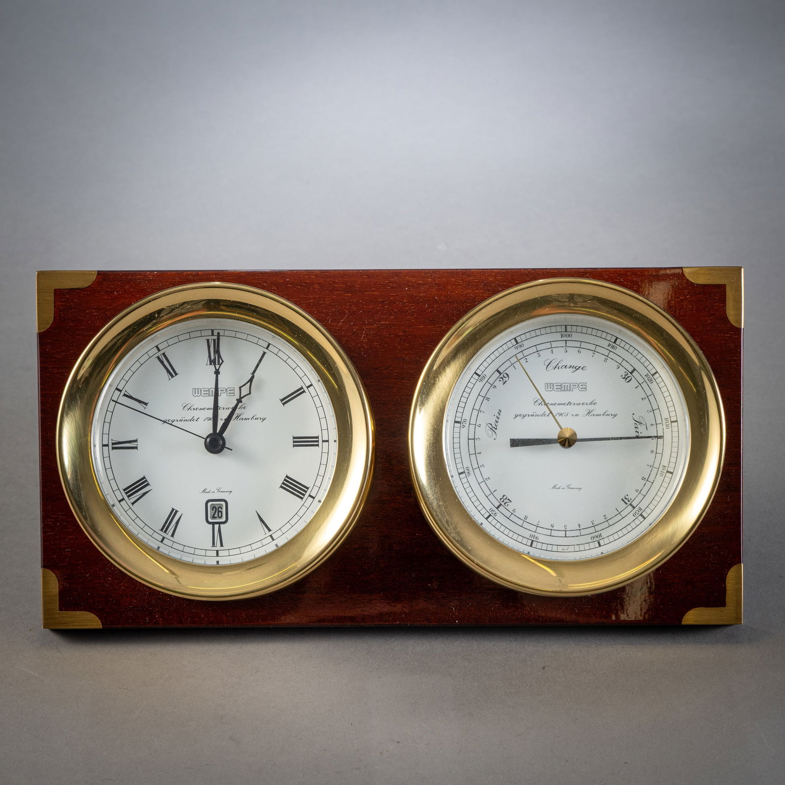 A SHIP CLOCK AND A BAROMETER - 5