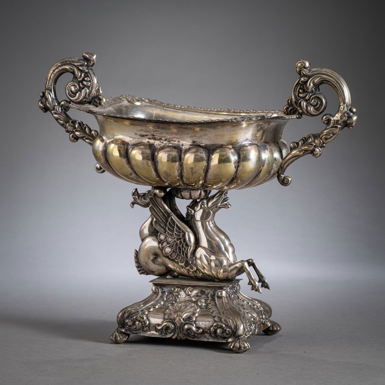 A BIEDERMEIER FOOTED DISH - 2