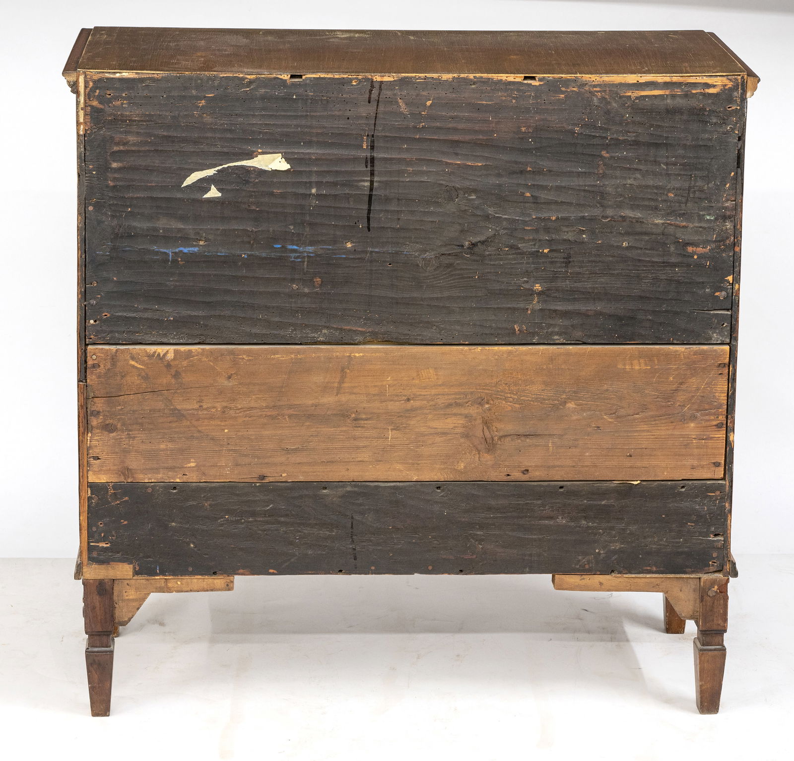 A WALNUT BOG OAK AND YEW WOOD MARQUETRIED CABINET - 7