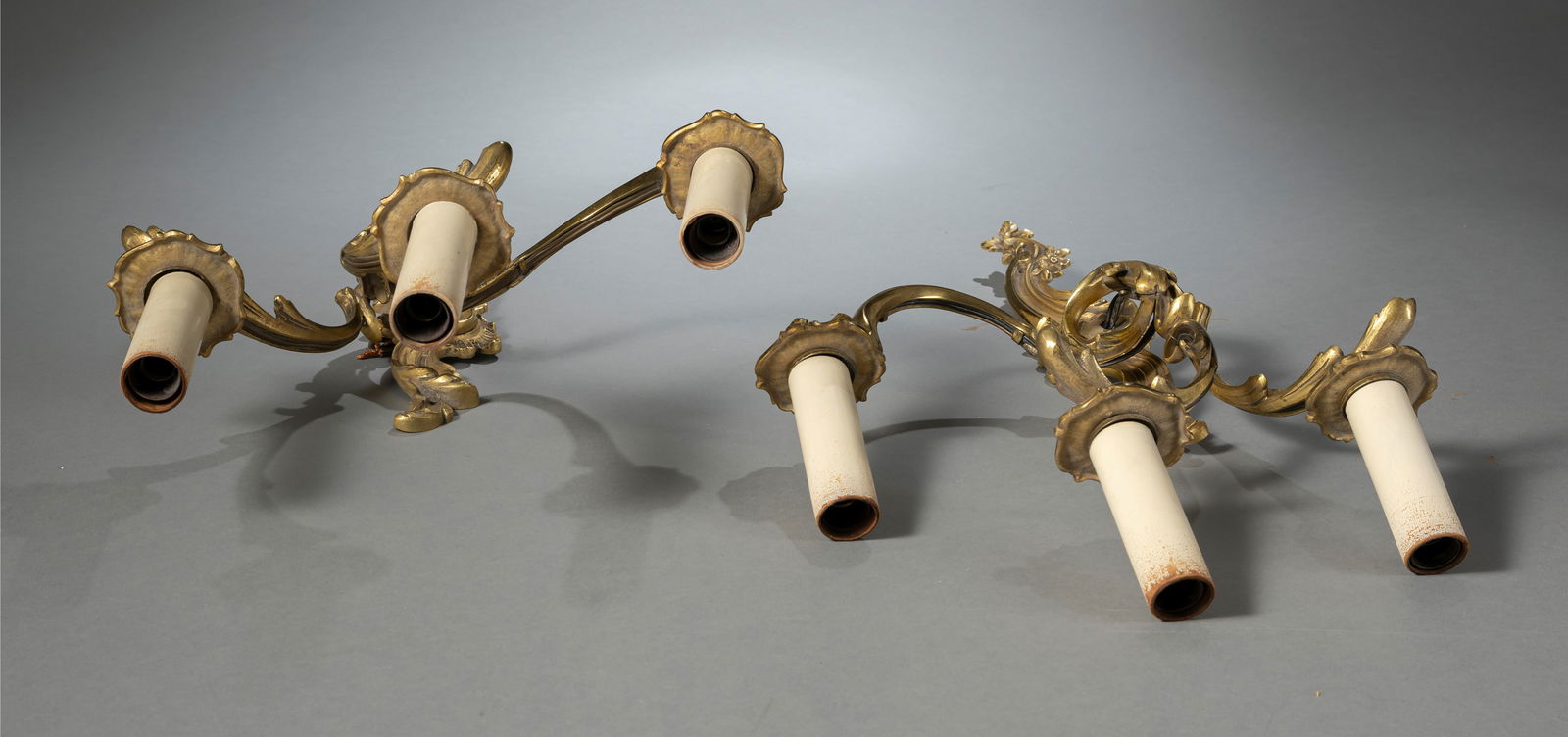 A PAIR OF LOUIS XV STYLE WALL LIGHTS - 3