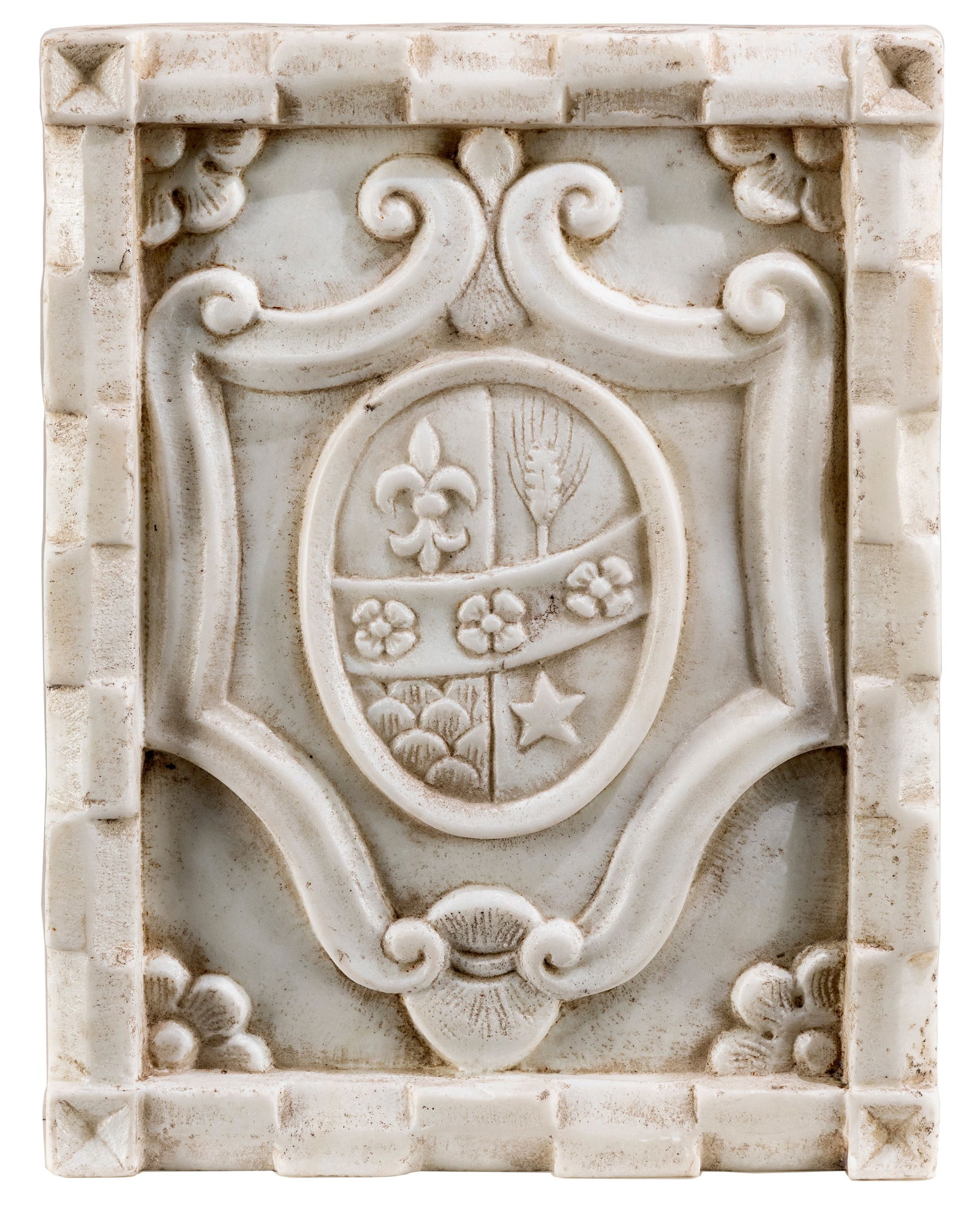 A WHITE MARBLE RELIEF (1 of 3)