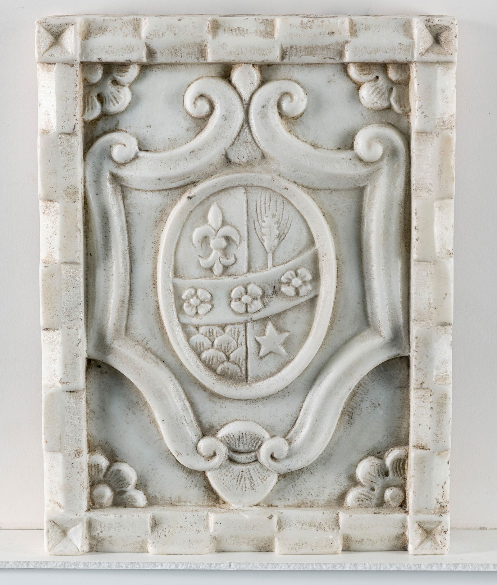 A WHITE MARBLE RELIEF - 2